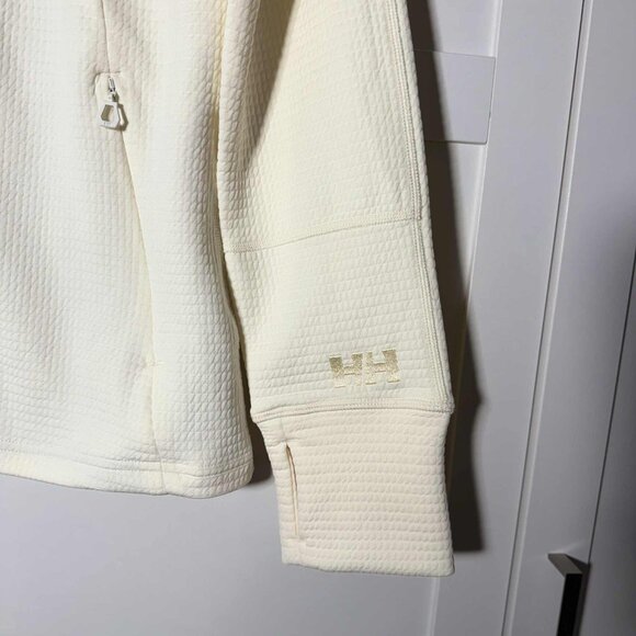 Helly Hansen HH Relaxed Women's Zip up Sweater Zipper pocket off White SMALL - Picture 3 of 9